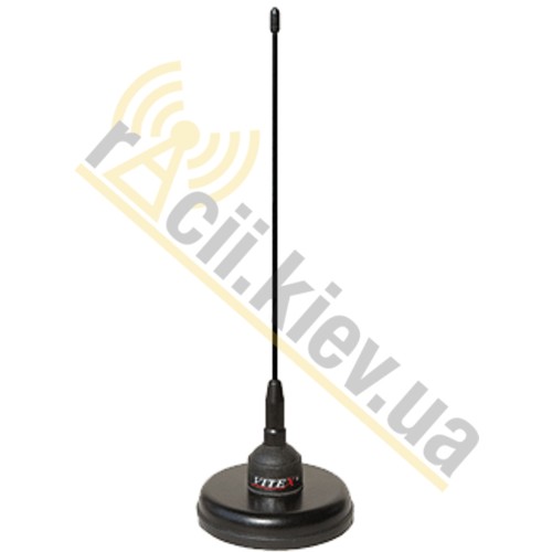 Антена автомобільна VITEX дводіапазонна VHF/UHF на магніті з роз'ємом PL-259 для рації