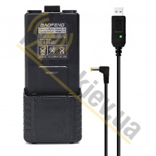 USB-кабель для заряджання акумуляторів великої ємності на 3800 мА·год для рації BAOFENG UV-5R, 5RA, UV-82, UV-10R