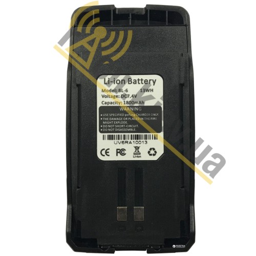 Акумулятор для Baofeng UV-6R 1800 mAh (BL-6)